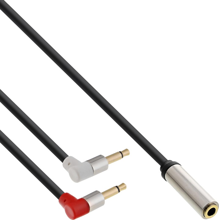 Actual product image InLine Slim Audio Headh. Flyingz. adapter cable. (2 m, 3.5mm jack (AUX))