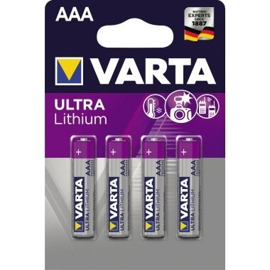 Productafbeelding Varta ULTRA Lithium (4 Pcs., AAA, 1100 mAh)