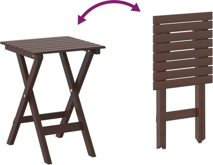 Actual product image vidaXL Side table folding poplar