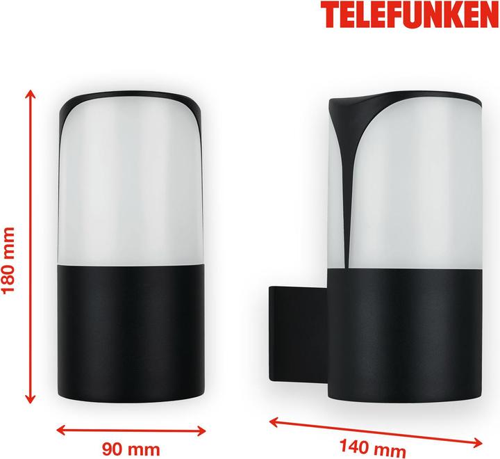 Actual product image Telefunken Outdoor light, black, 1xE27 excl. (E27)