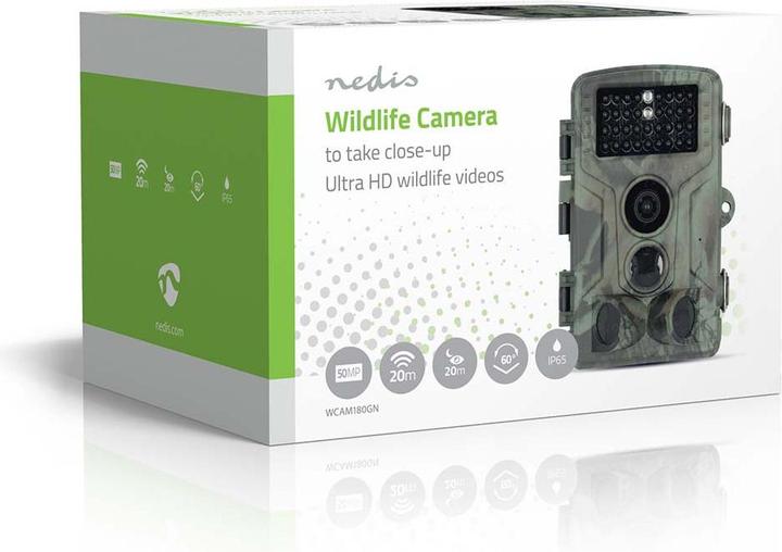 Actual product image Nedis Wildlife Camera - 4K@10fps - 50 MPixel - 5 MPixel CMOS - IP65 - Black No-Glow IR - Night