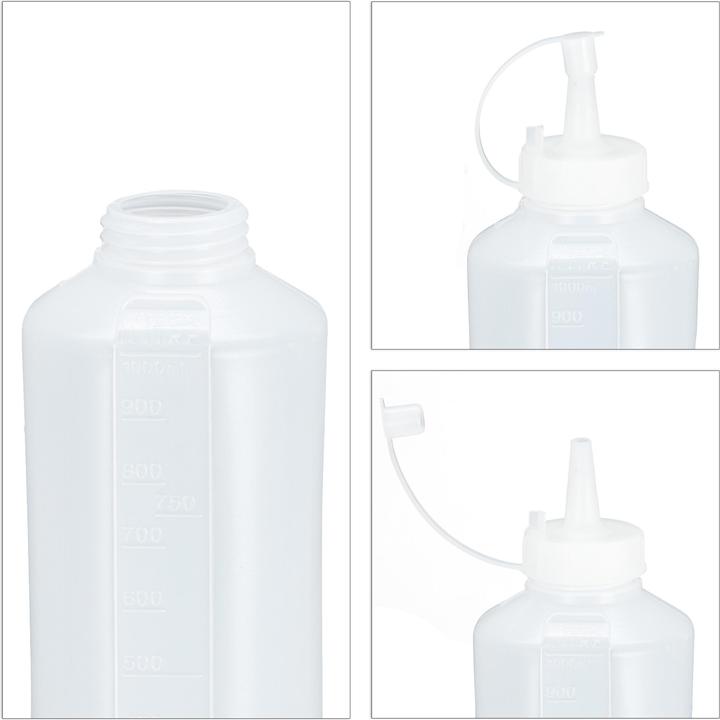 Image du produit Relaxdays 4x Bouteille-à-sauce