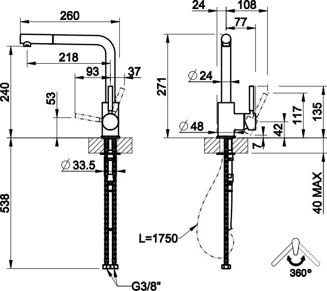 Actual product image Gessi Neutron fitting