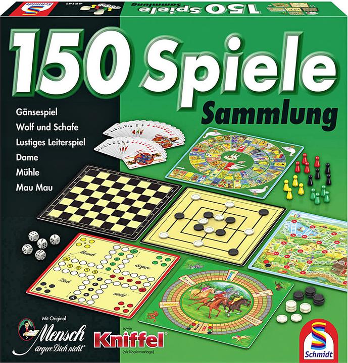 Produktbild Schmidt Spiele Schmidt Spielesammlung mit 150 Spiele M.ä.d.n. und Kniffel (Deutsch, 1 - 8 Spieler)