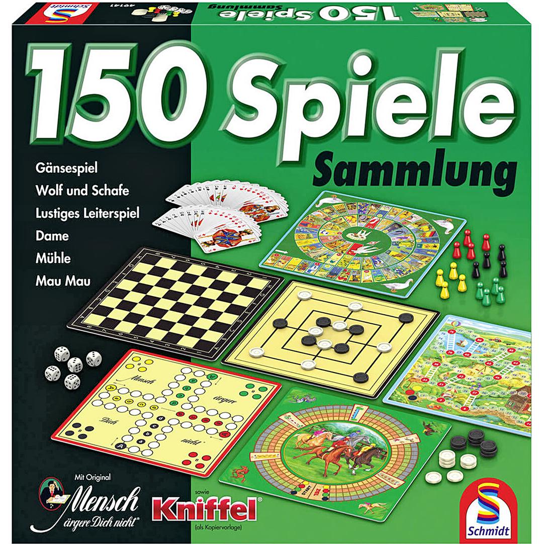 Schmidt Spiele Schmidt Spielesammlung mit 150 Spiele M.ä.d.n. und Kniffel (Deutsch) (49141)