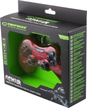 Immagine prodotto Esperanza Egg105r Fighter - Controller Di Gioco Con Vibrazione Per PC (PC)