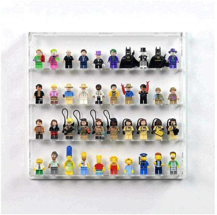 Image du produit iDisplayit Présentoir mural en acrylique pour 40 figurines LEGO® (avec fond blanc)
