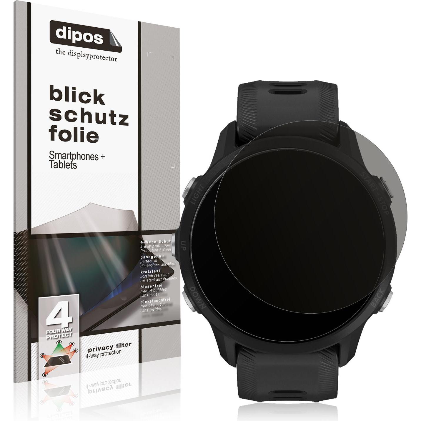 Dipos Blickschutzfolie 4-Way Privacy, Smartwatch Schutzfolie, Transparent