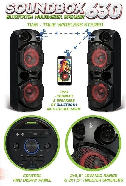 Produktbild Rebeltec Portable speaker SoundBox 630 Bluetooth karaoke speaker (4 h, Batteriebetrieb)