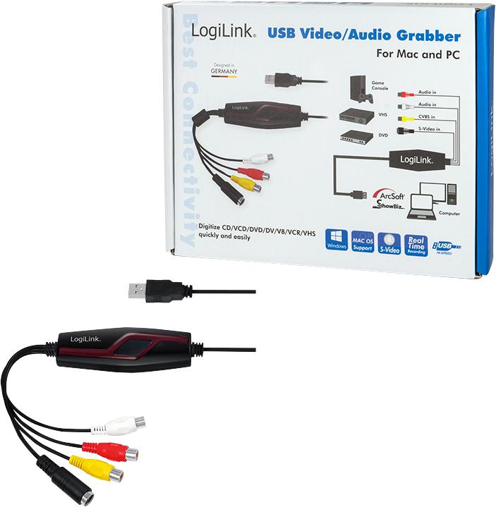 Produktbild LogiLink Video/Audio Grabber (USB 2.0, analoges Fernsehsignal)
