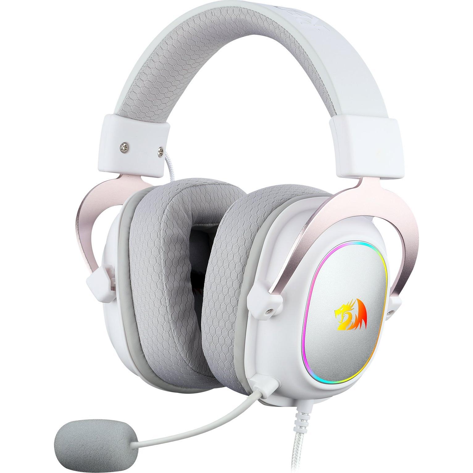 Redragon Słuchawki H510 Zeus-X RGB Białe (H510W-RGB), Gaming Headset, Weiss