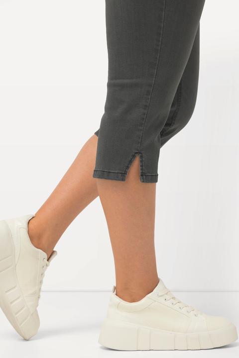 Immagine prodotto Ulla Popken Jeans Capri modello Sarah con taglio aderente a cinque tasche e orlo con spacchetto (62)