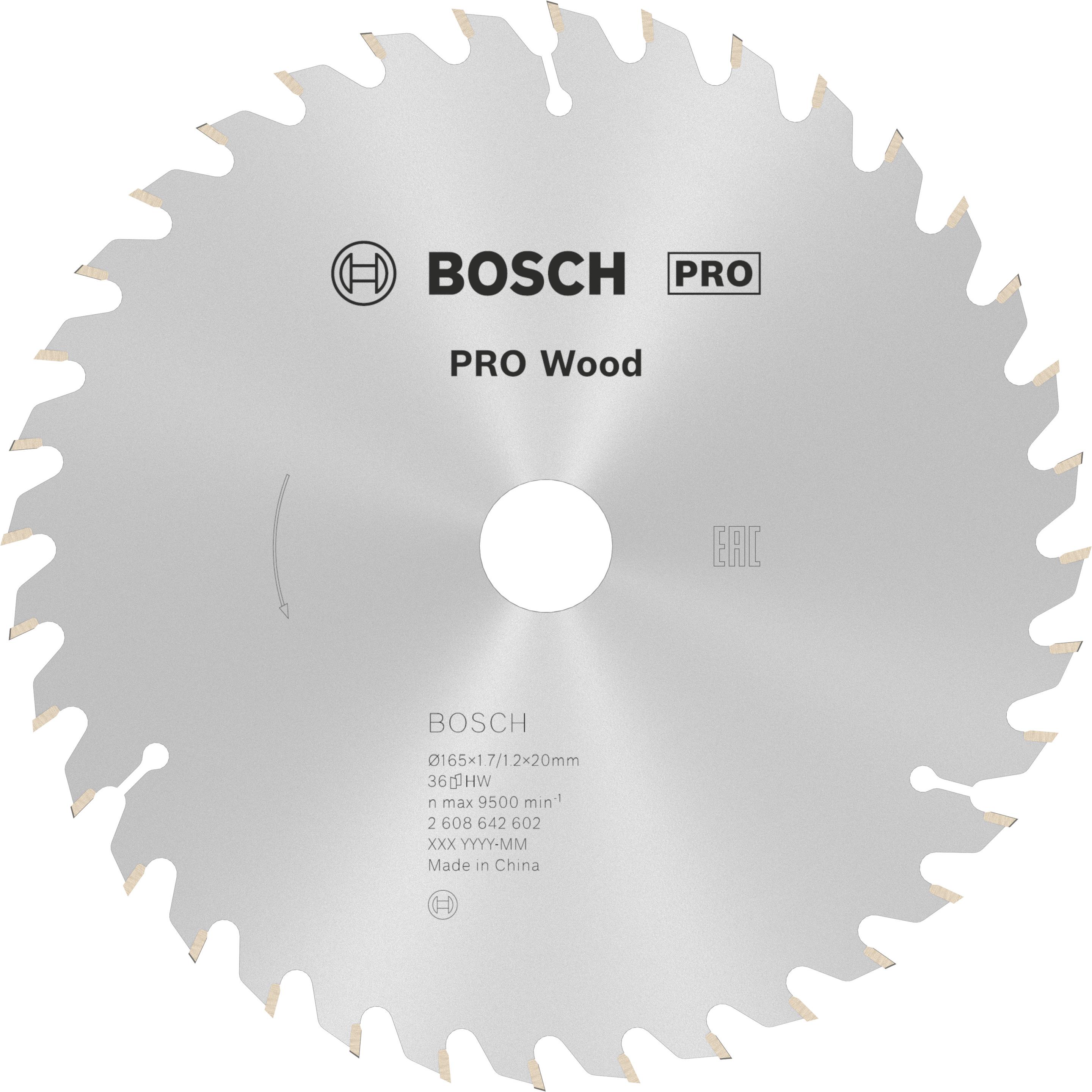 Thumbnail - Bosch Professional Zubehör, Sägeblatt, PRO Wood Kreissägeblatt, 165 x 1.7 x 20 mm