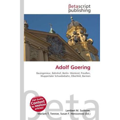 Adolf Goering, Fachbücher