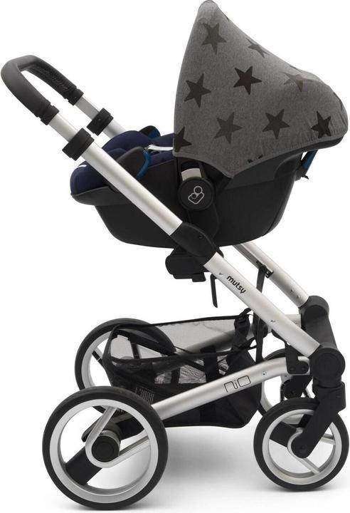 Actual product image Dooky Hoody with UV protection, grey stars