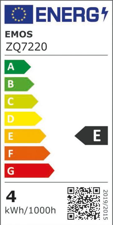 Energie-Label Emos LED BULB CLASSIC R50 4W 450lm E14 WW (E14, 4 W, 450 lm, 1 x, E)