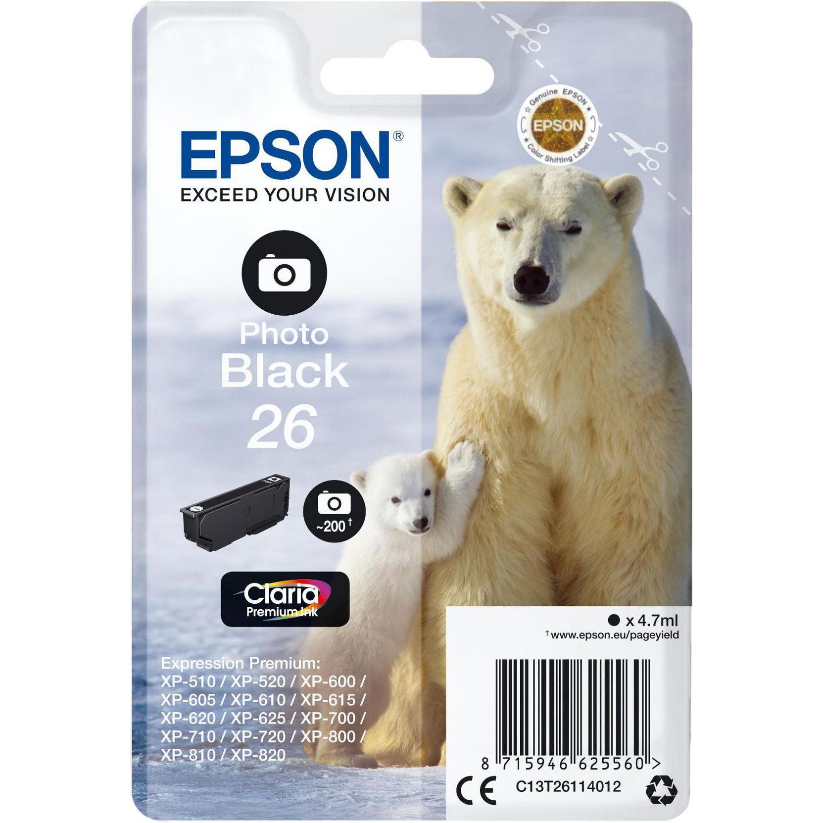 Epson, Druckerpatrone, Claria Premium Ink Photo Blk 2 (PBK)