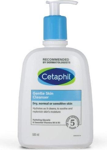 Actual product image Cetaphil Gentle Skin Cleanser - 500ml For Dry, Normal & Sensitive Skin (Facial cleansing wipes)