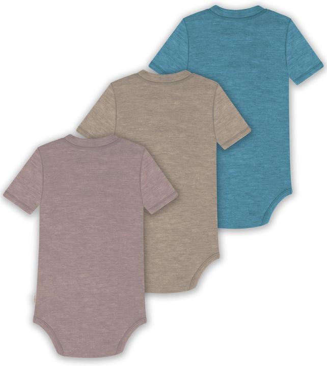 Produktbild Normani 3er Set Baby Merino Kurzarmbody „Tihoi" - 9323 (68)
