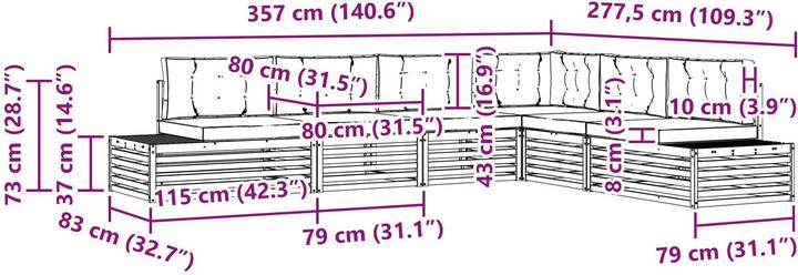 Produktbild vidaXL Outdoor-Sofa