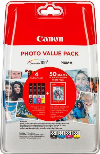 Image du produit Canon CLI-551 Value Pack (C, M, Y, BK)