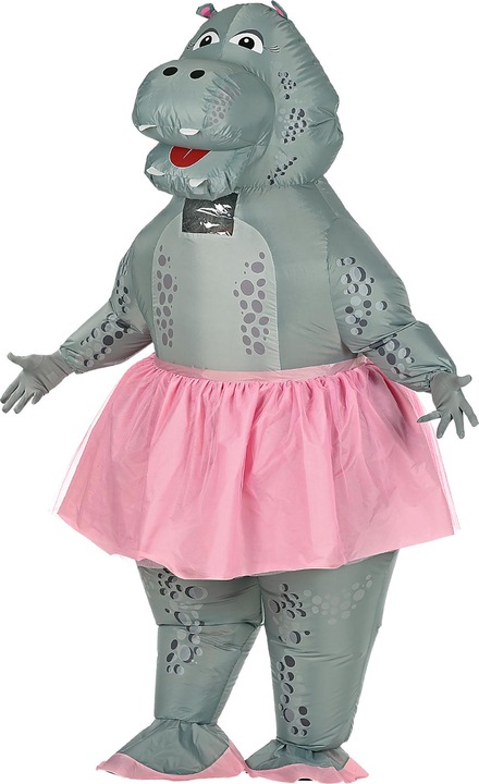 Produktbild Widmann HIPPO BALLERINA (aufblasbares Kostüm m. integriertem Gebläse & Maske), One Size Fits Most Adult (One Size)