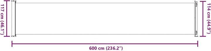 Produktbild vidaXL Seitenmarkise (6 m)