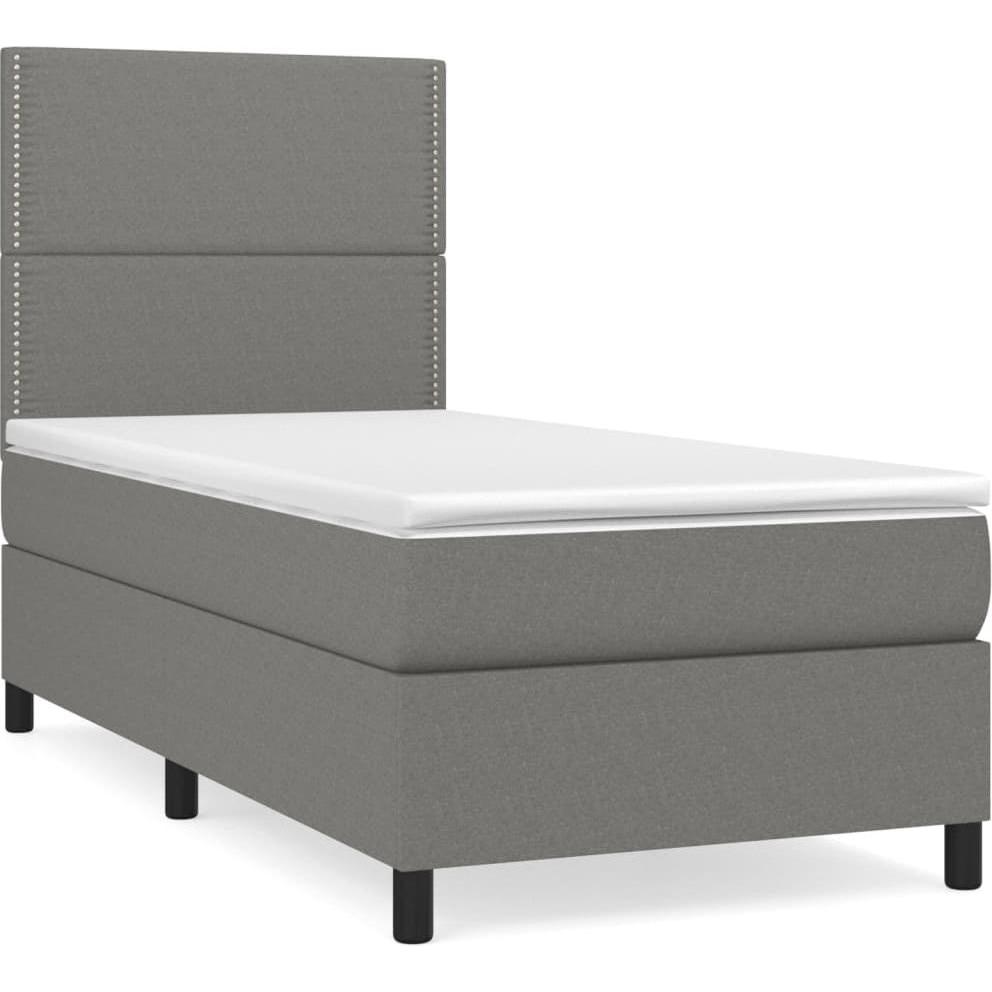 VidaXL, Bett, Bo x springbett mit Matratze 120 x 190 cm Stoff (120 x 190 cm)