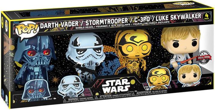 Produktbild Funko POP! SW Darth Vader/Stormtrooper/C-3PO/Luke EXM 4PK