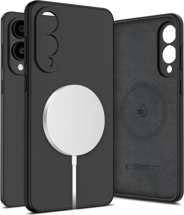 Produktbild 4Kom Tech-Protect Liquid Silicone MagSafe Hülle für Samsung Galaxy S25 Edge - Schwarz (Samsung Galaxy S25 Edge)