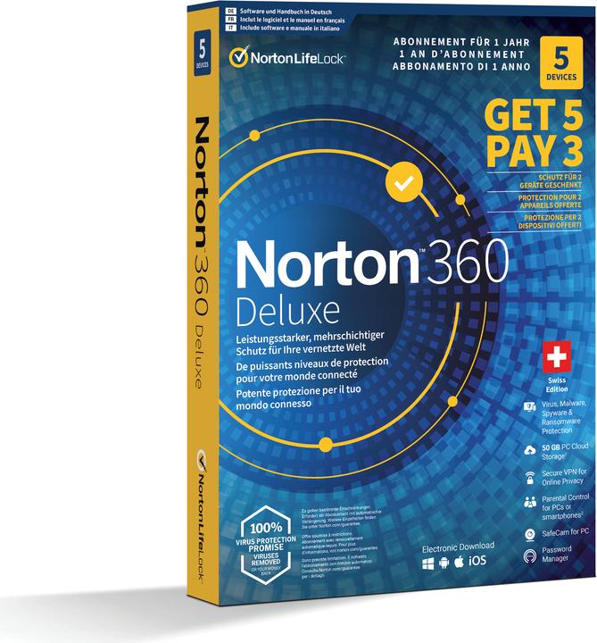 Image du produit Norton 360 Deluxe (5 Utilisateur, 12 mois)