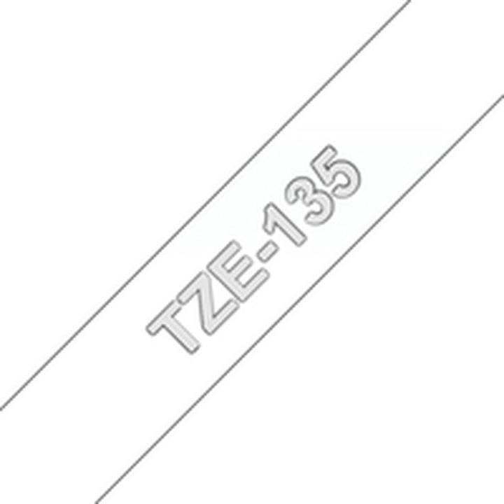 Actual product image Brother Tze-135 (1.20 cm, Transparent, White)