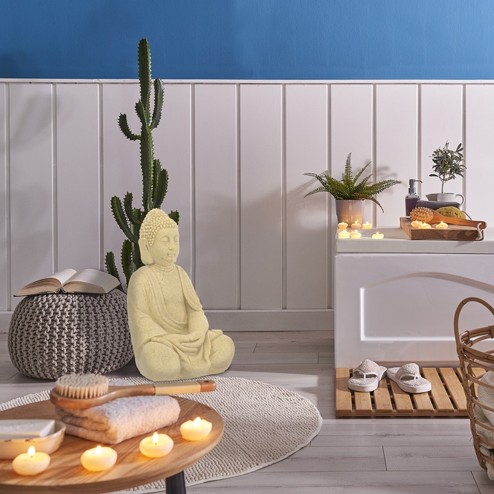 Actual product image Relaxdays Buddha Figurine Ceramic 50 cm