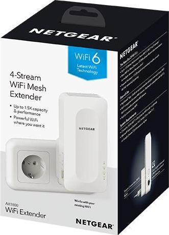 Actual product image Netgear EAX15 WiFi 6 Mesh Extender (1200 Mbit/s, 600 Mbit/s)