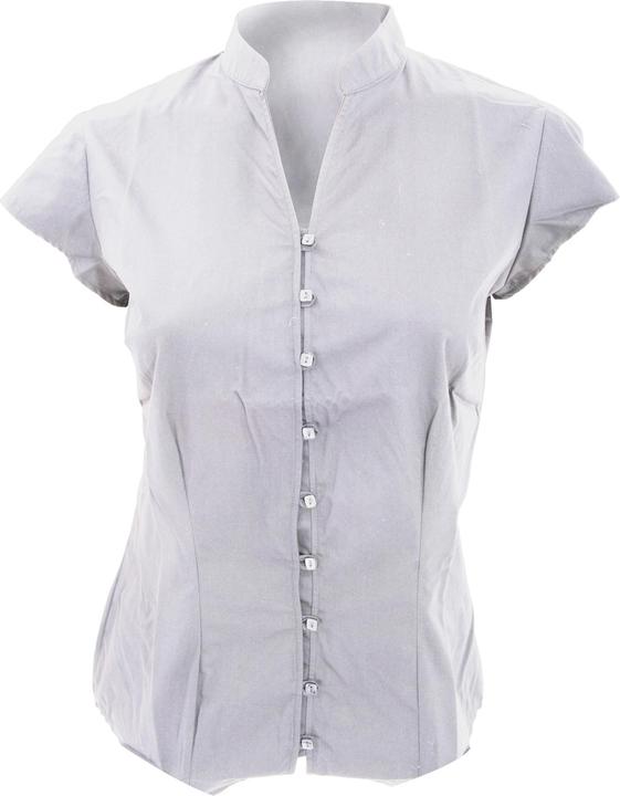 Actual product image Kustom Kit Continental blouse with stand-up collar (46)