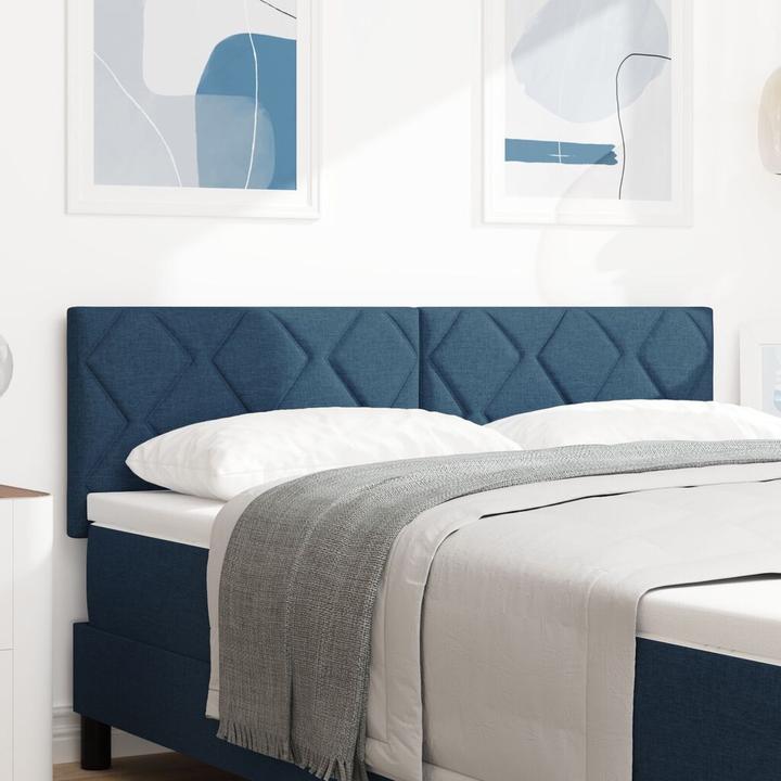 Produktbild VidaXL Kopfteil mit Rautenmuster Blau 160 cm Stoff