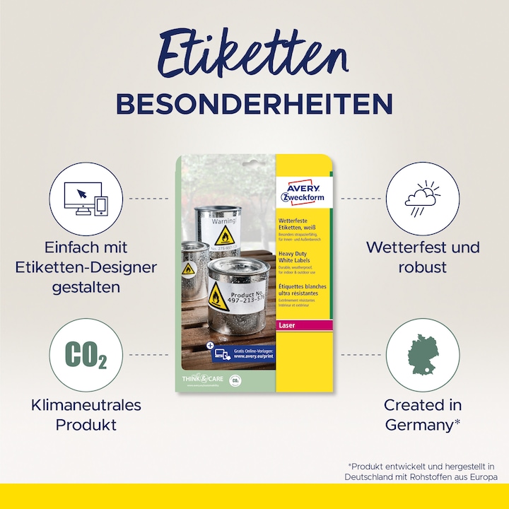 Produktbild Avery wetterfeste Etiketten