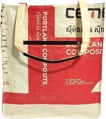 Actual product image Bekos Upcycling - Grosser Shopper aus recycelten Zementsäcke Mountain