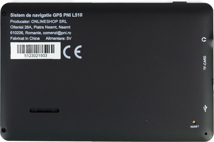 Image du produit PNI Système de navigation GPS L510 écran 5 pouces, 800 MHz, 256 MB DDR2, 8 GB mémoire interne, FM-S (5")