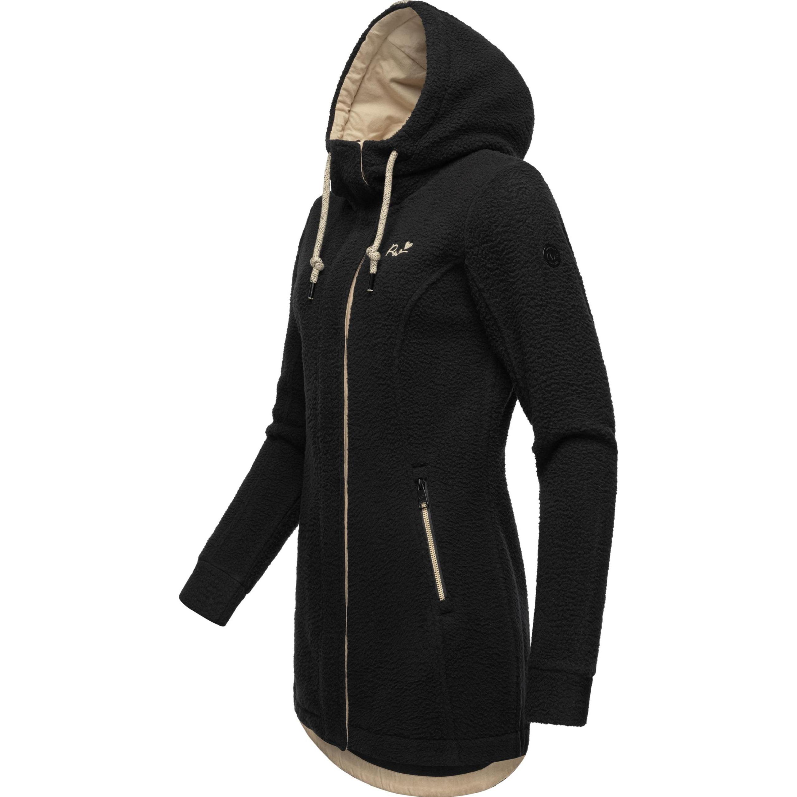 Thumbnail - Ragwear, Damen, Jacke, Letti Teddy-Fleece (4XL), Schwarz, 4XL