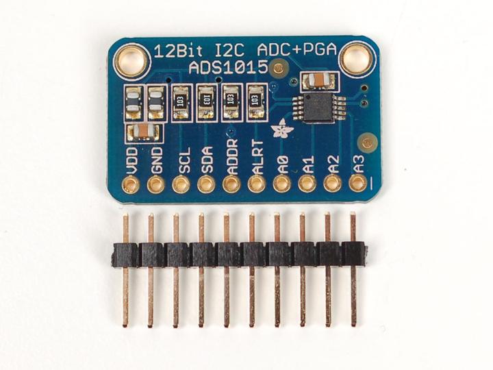 Image du produit Adafruit ADS1015 ADC 12 bits 4 canaux avec amplificateur de gain (Extension)