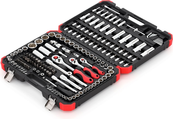 Actual product image Gedore Red red Socket set, 172-piece, With reversible ratchet, ratchets, sockets and bit set (20 mm, 10 mm, 8 mm, 9 mm, 30 mm, 27 mm, 15 mm, 25 mm)