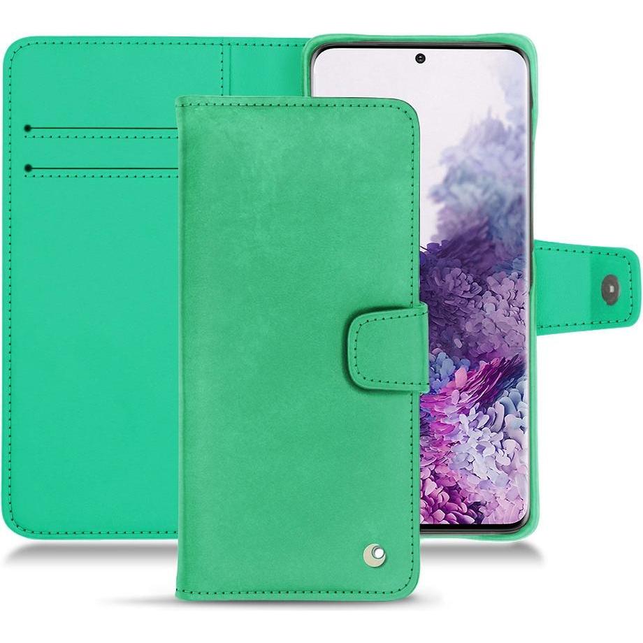 Noreve Lederschutzhülle Wallet (Samsung Galaxy S20), Smartphone Hülle, Grün