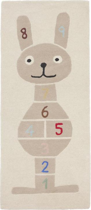 OYOY Mini Dekoteppich Rabbit Hopscotch Grau (180 x 75 cm)