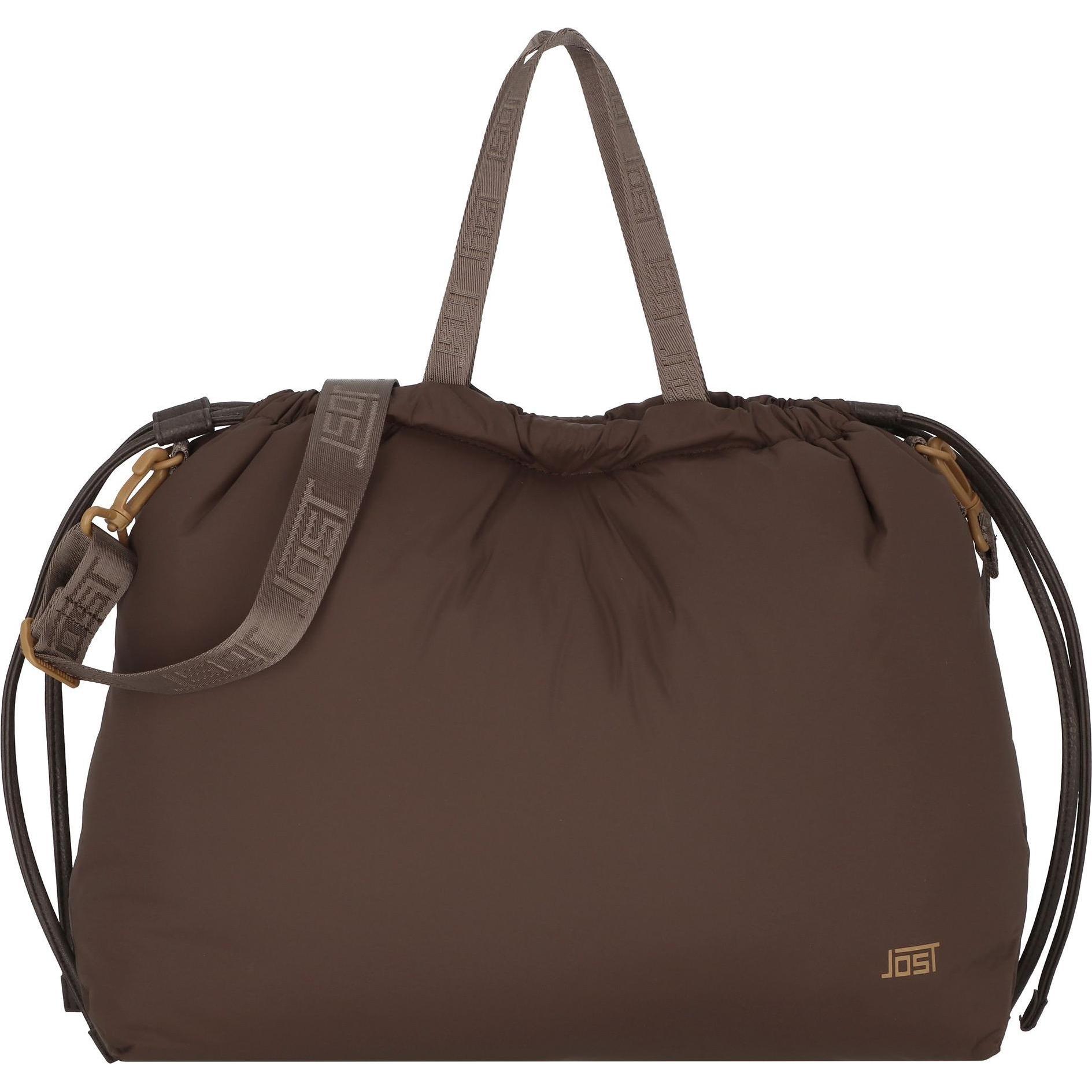 Jost, Handtasche, Kemi Schultertasche 43 cm, Braun