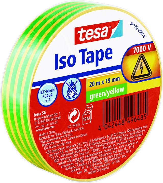 Immagine prodotto tesa Nastro isolante elettrico, nastro adesivo resistente al calore per isolare, riparare e impacchettare (19 mm)