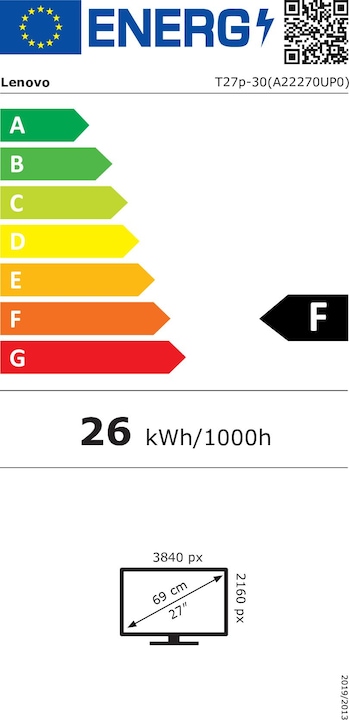 Energie-Label Lenovo T27p-30 (3840 x 2160 Pixel, 27")