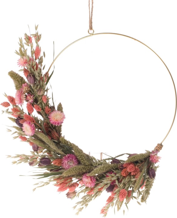 Actual product image Anjel Dried flowers with cardboard box and ring Pink/Salmon (Dried flowers)