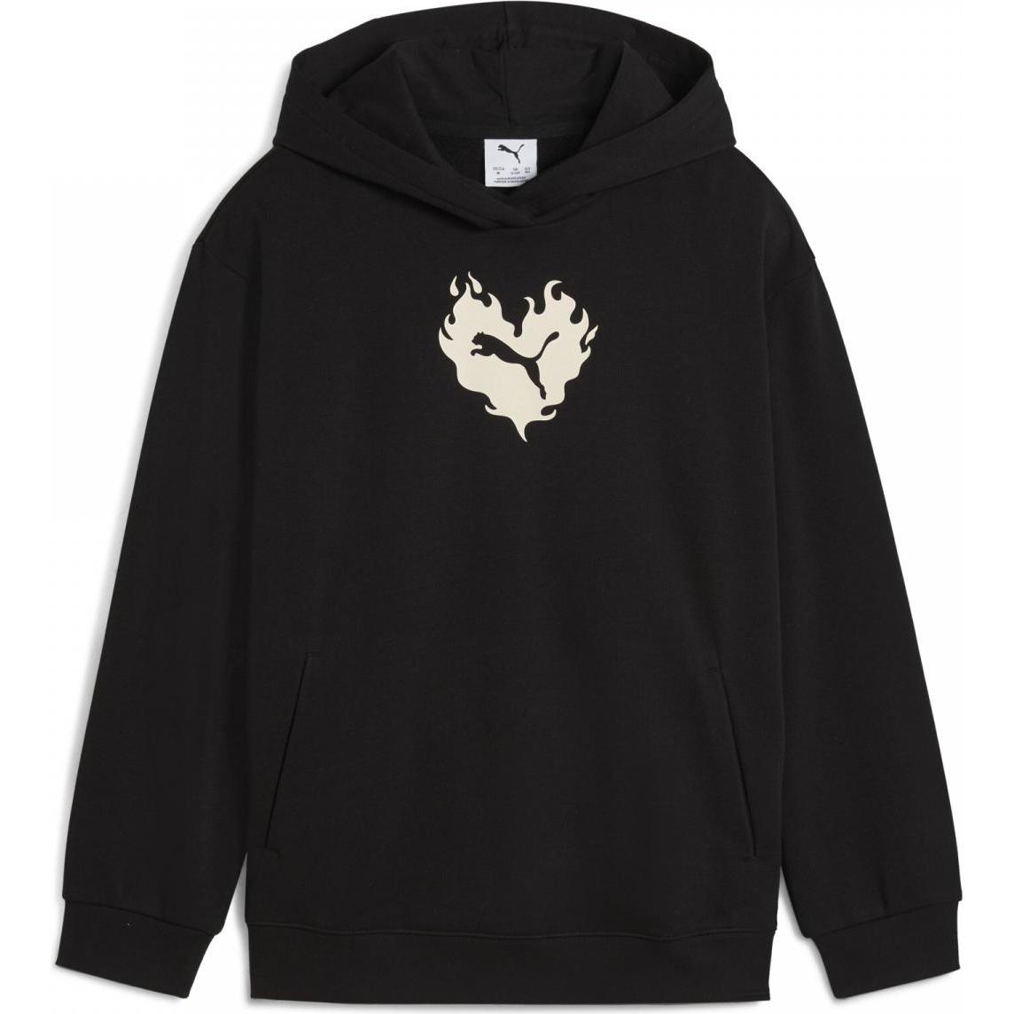 Puma, Jungen, Pullover, FLAMING LOVE Hoodie TR G, Pink, (176)
