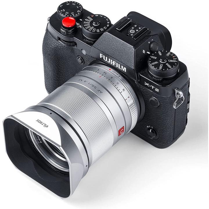 Actual product image Viltrox 23mm 33mm 56mm F1.4 Metal Square Hood Silver